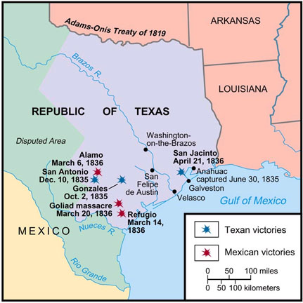 Texas Revolution maps