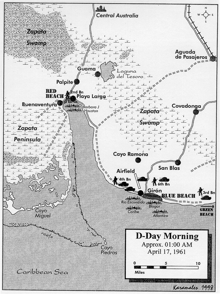 D Day Invasion Map. Bay of Pigs Invasion Maps