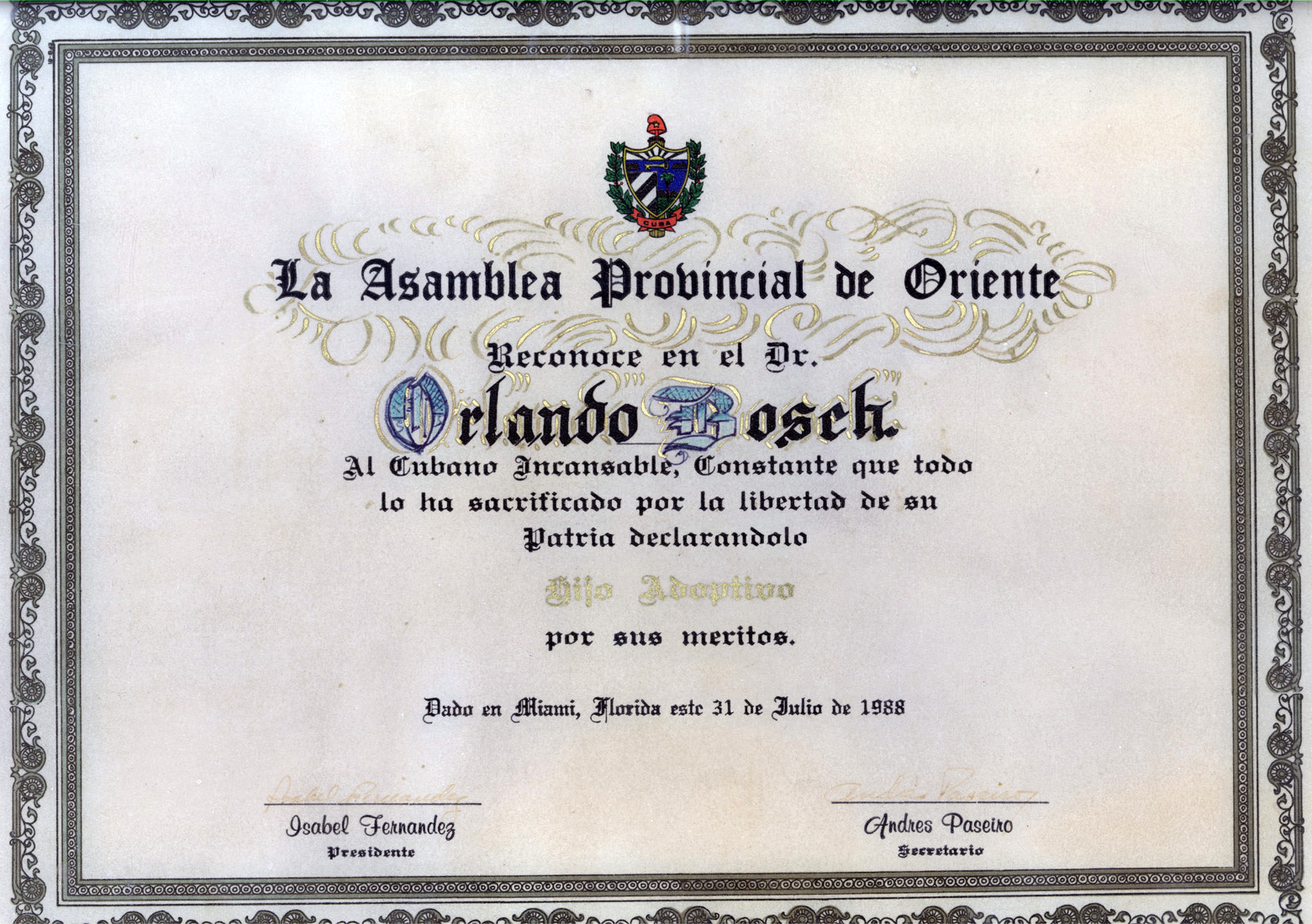 Orlando Bosch Avila