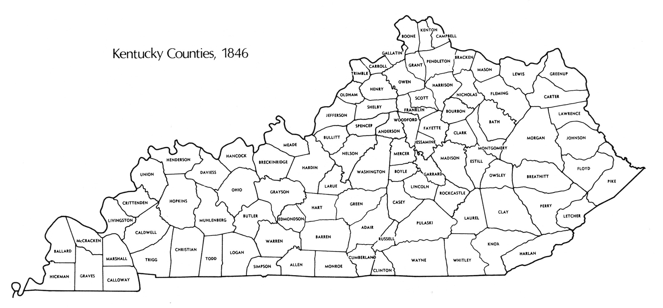 Map Of Kentucky Counties