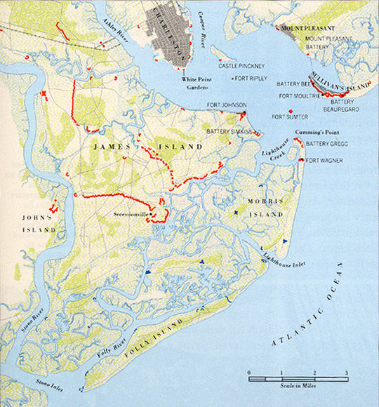 James Island South Carolina Map - New River Kayaking Map