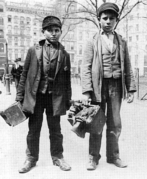 Italian shoe shine boys in N.Y.C.