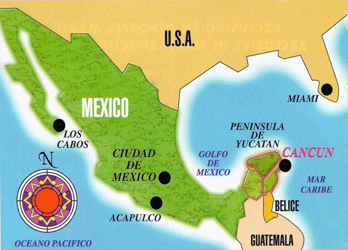 Google page. 41. Sickens : REVOLTS 44. Mexican peninsula : YUCATAN. Map