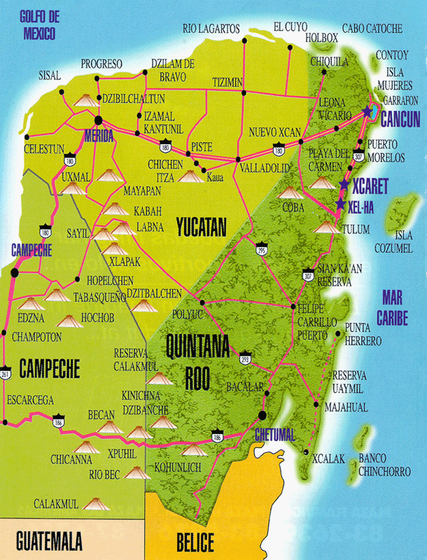 Map Yucatan