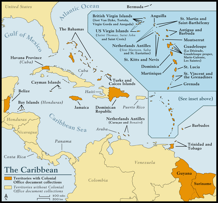 Caribbean Islands Map