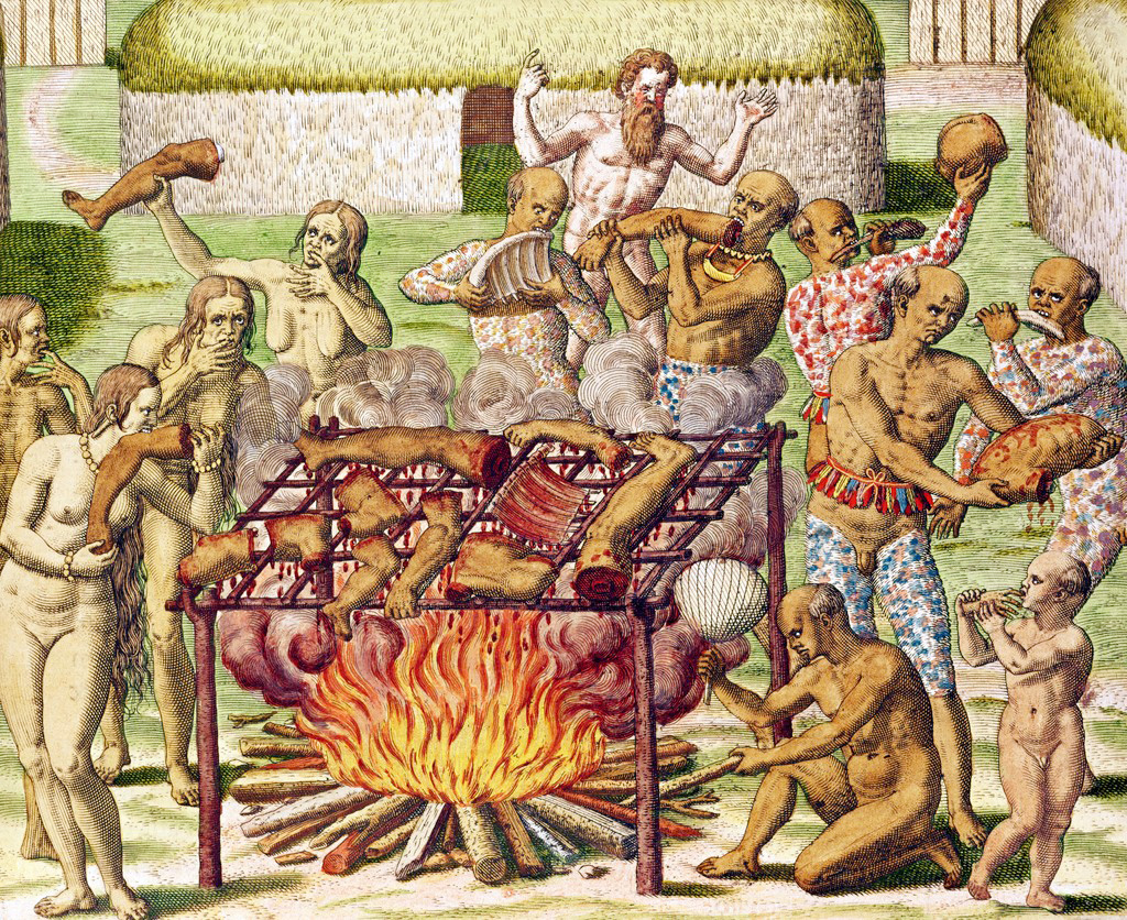 Theodor de Bry Black Legend Cannibalism.