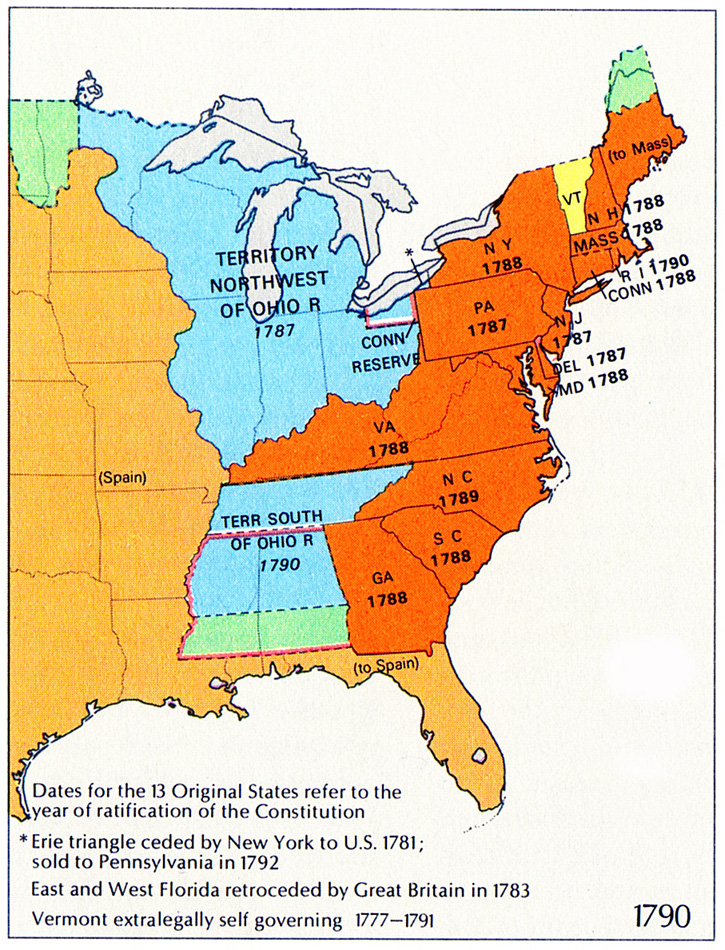 18th Century Us Map - Dolley Hollyanne